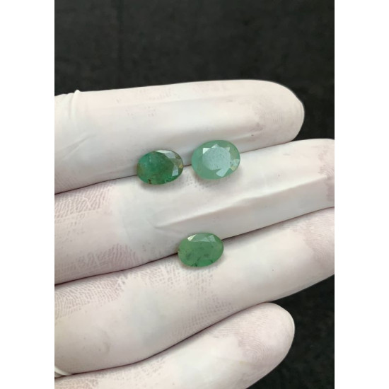 High Quality Amazing Natural Emerald Faceted Cut Oval Shape Gemstone For Jewelry