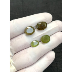 High Quality Natural Vesuvianite Faceted Cut Oval Shape Gemstone For Jewelry