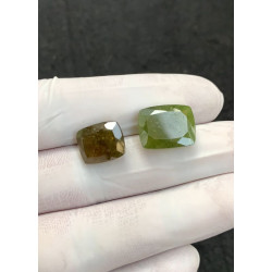 High Quality Natural Vesuvianite Faceted Cut Rectangle  Shape Gemstone For Jewelry
