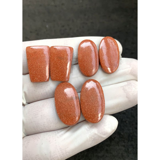 High Quality Natural Orange Send Stone Smooth Pair Mix Shape Cabochons Gemstone For Jewelry