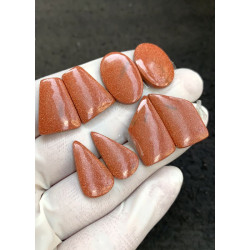 High Quality Natural Orange Send Stone Smooth Pair Mix Shape Cabochons Gemstone For Jewelry