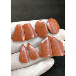 High Quality Natural Orange Send Stone Smooth Pair Mix Shape Cabochons Gemstone For Jewelry