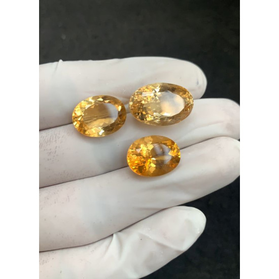 High Quality Natural Citrine Faceted Cut Oval Shape Gemstone For Jewelry