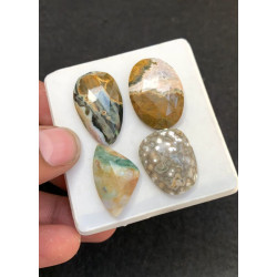 High Quality Natural Ocean Jasper Rose Cut Mix Shape Cabochons Gemstone For Jewelry