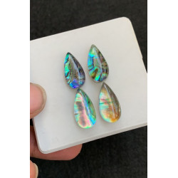 High Quality Abalone Shell Pearl and Crystal Doublet Smooth Pear Shape Cabochons Gemstone For Jewelry