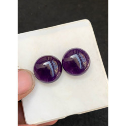 High Quality Natural Amethyst Smooth Round Shape Cabochons Gemstone For Jewelry