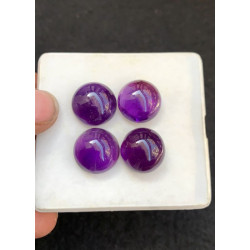 High Quality Natural Amethyst Smooth Round Shape Cabochons Gemstone For Jewelry