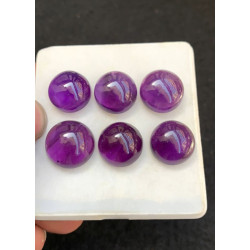 High Quality Natural Amethyst Smooth Round Shape Cabochons Gemstone For Jewelry