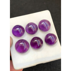 High Quality Natural Amethyst Smooth Round Shape Cabochons Gemstone For Jewelry