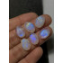 High Quality Natural Rainbow Moonstone Step Cut Oval Shape Cabochons Gemstone For Jewelry