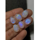 High Quality Natural Rainbow Moonstone Step Cut Oval Shape Cabochons Gemstone For Jewelry