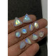 High Quality Natural Rainbow Moonstone Step Cut Pair Mix Shape Cabochons Gemstone For Jewelry