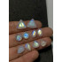 High Quality Natural Rainbow Moonstone Step Cut Pair Mix Shape Cabochons Gemstone For Jewelry