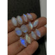 High Quality Natural Rainbow Moonstone Step Cut Pair Mix Shape Cabochons Gemstone For Jewelry