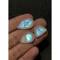 High Quality Natural Rainbow Moonstone Faceted Cut Mix Shape Gemstone For Jewelry