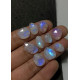 High Quality Natural Rainbow Moonstone Rose Cut Fancy Shape Cabochons Gemstone For Jewelry