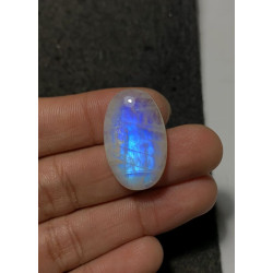 High Quality Natural Rainbow Moonstone Smooth Oval Shape Cabochons Gemstone For Jewelry