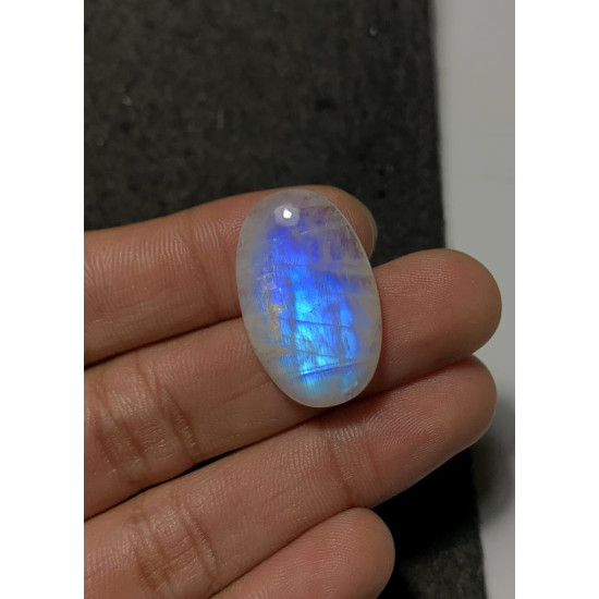 High Quality Natural Rainbow Moonstone Smooth Oval Shape Cabochons Gemstone For Jewelry