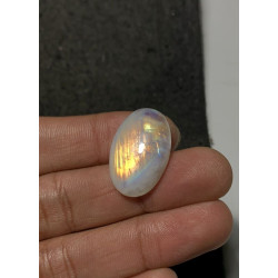 High Quality Natural Rainbow Moonstone Smooth Oval Shape Cabochons Gemstone For Jewelry