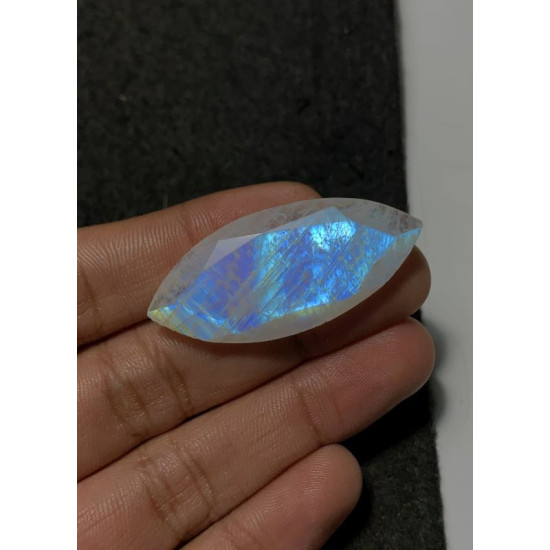 High Quality Natural Rainbow Moonstone Faceted Cut Marquise Shape Gemstone For Jewelry