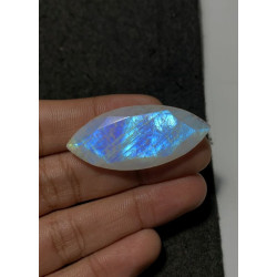 High Quality Natural Rainbow Moonstone Faceted Cut Marquise Shape Gemstone For Jewelry