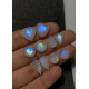 High Quality Natural Rainbow Moonstone Step Cut Pair Mix Shape Cabochons Gemstone For Jewelry