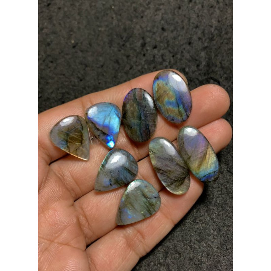 High Quality Natural Labradorite Step Cut Pair Mix Shape Cabochons Gemstone For Jewelry