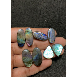 High Quality Natural Labradorite Step Cut Pair Mix Shape Cabochons Gemstone For Jewelry