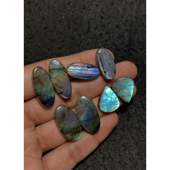 High Quality Natural Labradorite Step Cut Pair Mix Shape Cabochons Gemstone For Jewelry