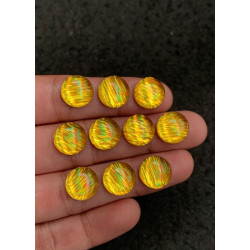 High Quality Rainbow Lattice Aurora Opal and Crystal Doublet Smooth Round Shape Cabochons Gemstone For Jewelry