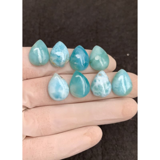 High Quality Natural Larimar Smooth Pear Shape Cabochons Gemstone For Jewelry