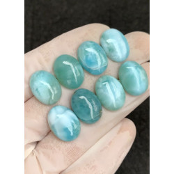 High Quality Natural Larimar Smooth Oval Shape Cabochons Gemstone For Jewelry