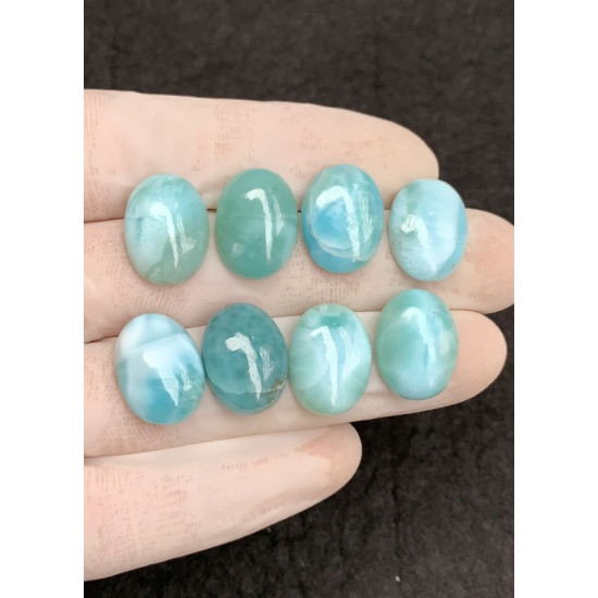 High Quality Natural Larimar Smooth Oval Shape Cabochons Gemstone For Jewelry