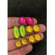 High Quality Rainbow Lattice Aurora Opal and Crystal Doublet Smooth Pair Mix Shape Cabochons Gemstone For Jewelry