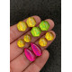 High Quality Rainbow Lattice Aurora Opal and Crystal Doublet Smooth Pair Mix Shape Cabochons Gemstone For Jewelry