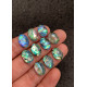 High Quality Natural Abalone Shell Pearl and Crystal Doublet Rose Cut Oval Shape Cabochons Gemstone For Jewelry