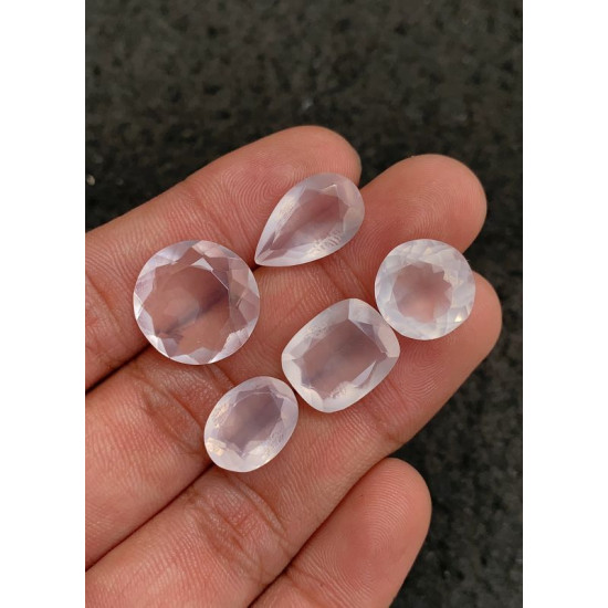 High Quality Natural Rose Quartz Faceted Cut Mix Shape Gemstone For Jewelry