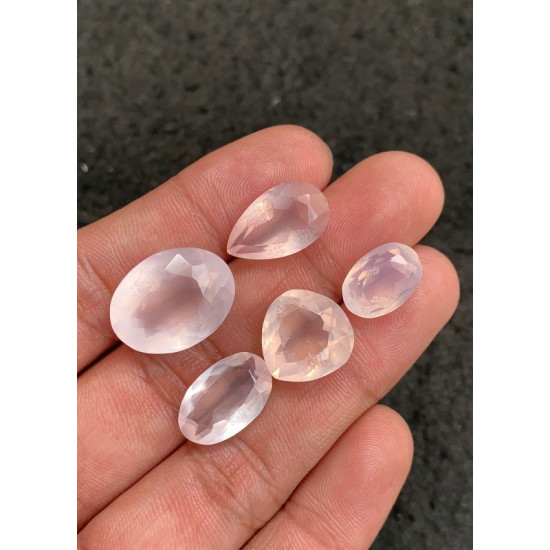 High Quality Natural Rose Quartz Faceted Cut Mix Shape Gemstone For Jewelry