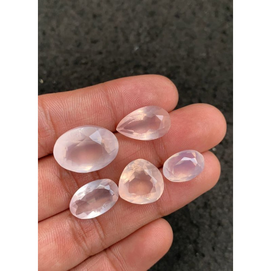 High Quality Natural Rose Quartz Faceted Cut Mix Shape Gemstone For Jewelry