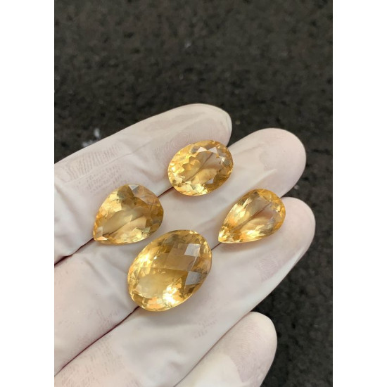 High Quality Natural Citrine Faceted Cut Mix Shape Gemstone For Jewelry