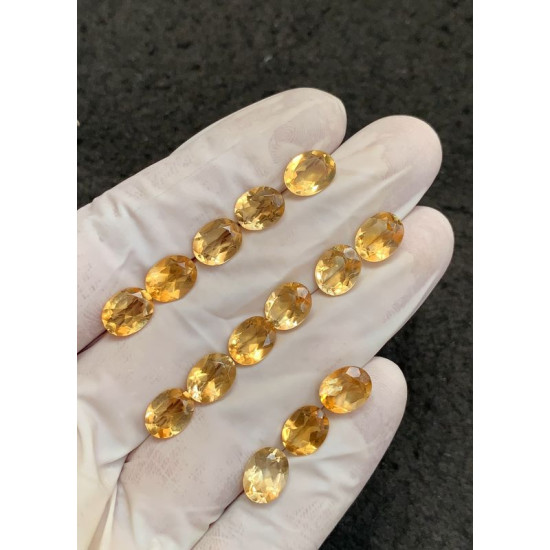 High Quality Natural Citrine Faceted Cut Oval Shape Gemstone For Jewelry