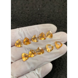 High Quality Natural Citrine Faceted Cut Trillion Shape Gemstone For Jewelry