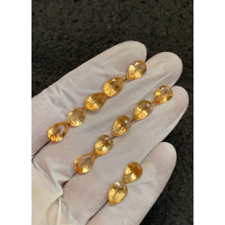 High Quality Natural Citrine Faceted Cut Pear Shape Gemstone For Jewelry