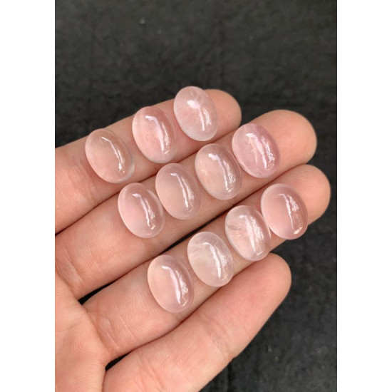 High Quality Natural Rose Quartz Smooth Oval Shape Cabochons Gemstone For Jewelry