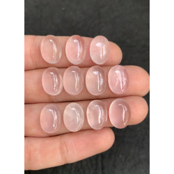 High Quality Natural Rose Quartz Smooth Oval Shape Cabochons Gemstone For Jewelry