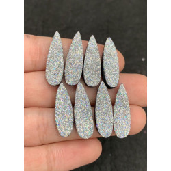High Quality Titanium Druzy Pear Shape Cabochons Gemstone For Jewelry