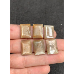 High Quality Natural Yellow Silky Sapphire Step Cut Rectangle Shape Cabochon For Jewelry