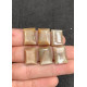 High Quality Natural Yellow Silky Sapphire Step Cut Rectangle Shape Cabochon For Jewelry