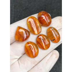 High Quality Natural Amber Smooth Mix Shape Cabochons Gemstone For Jewelry