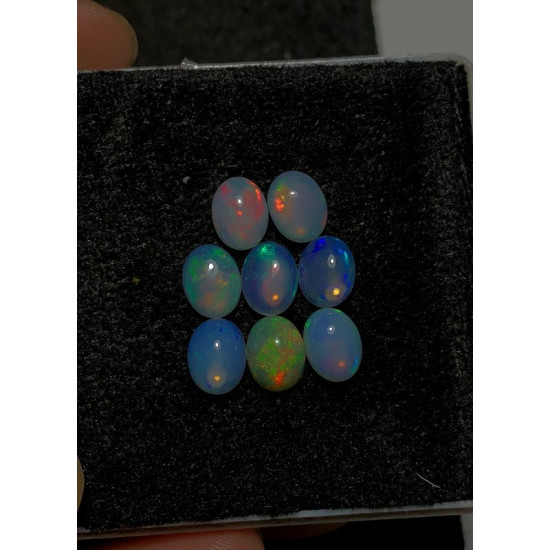 High Quality 100% Natural Ethiopian Opal Smooth Oval Shape Cabochons Gemstone For Jewelry